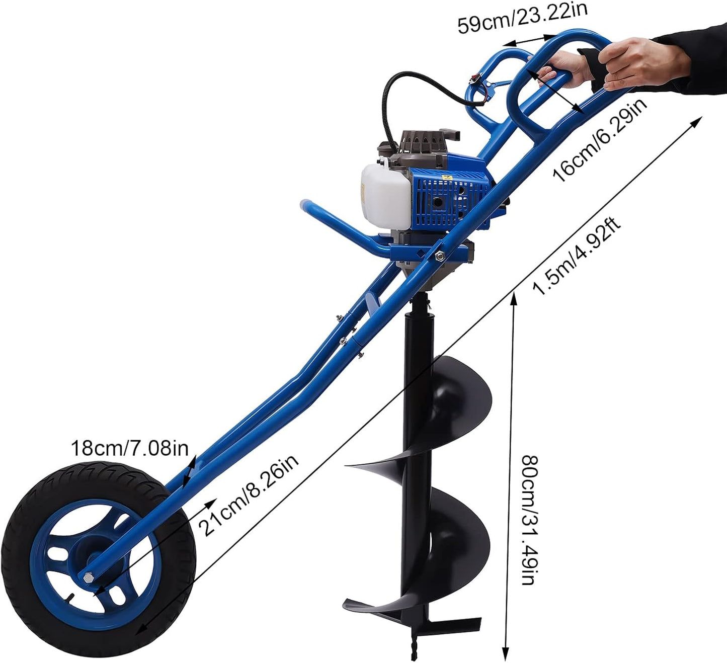 Earth Burrowing Blue with 2 Stroke WheeL