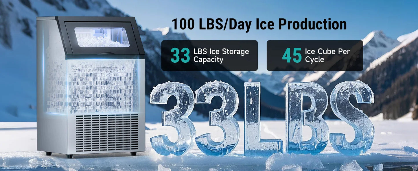 Commercial Ice Maker Machine Stainless Steel