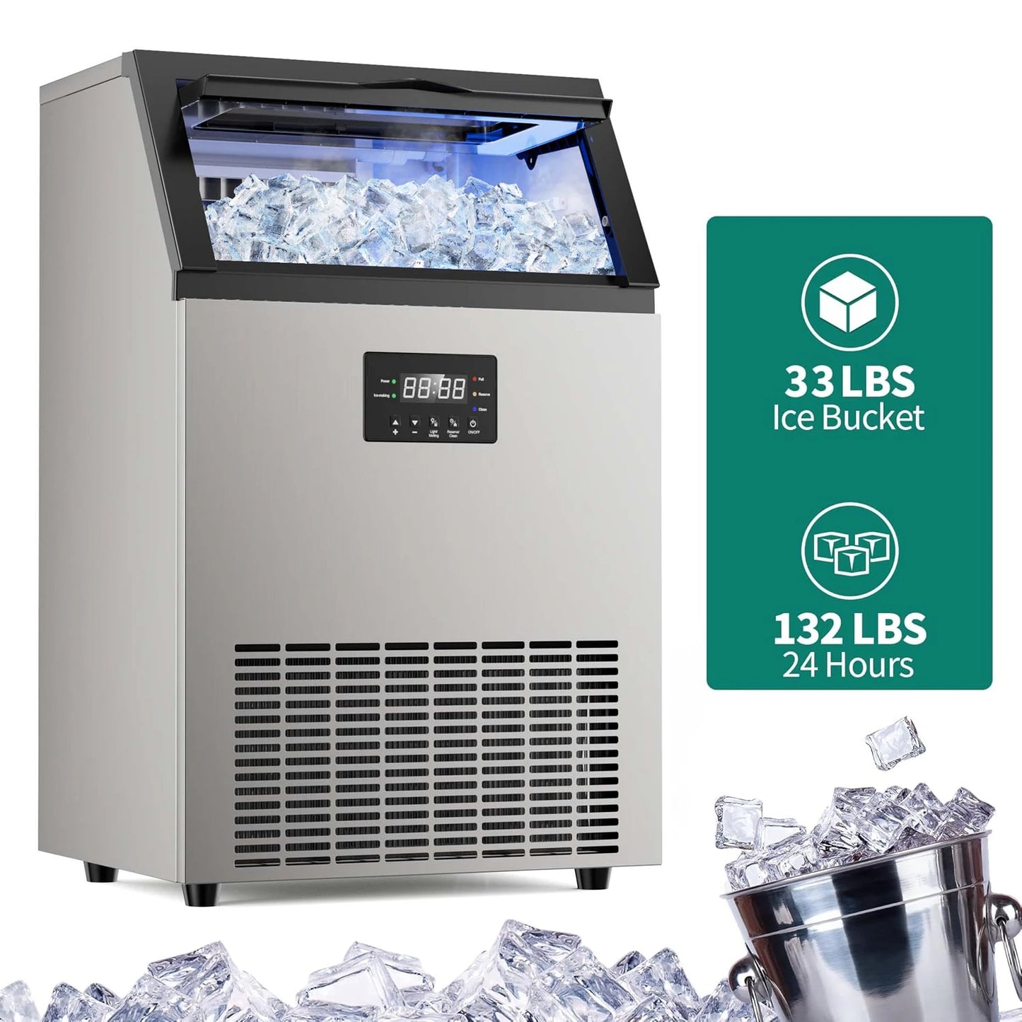 Commercial Ice Maker Machine Stainless Steel