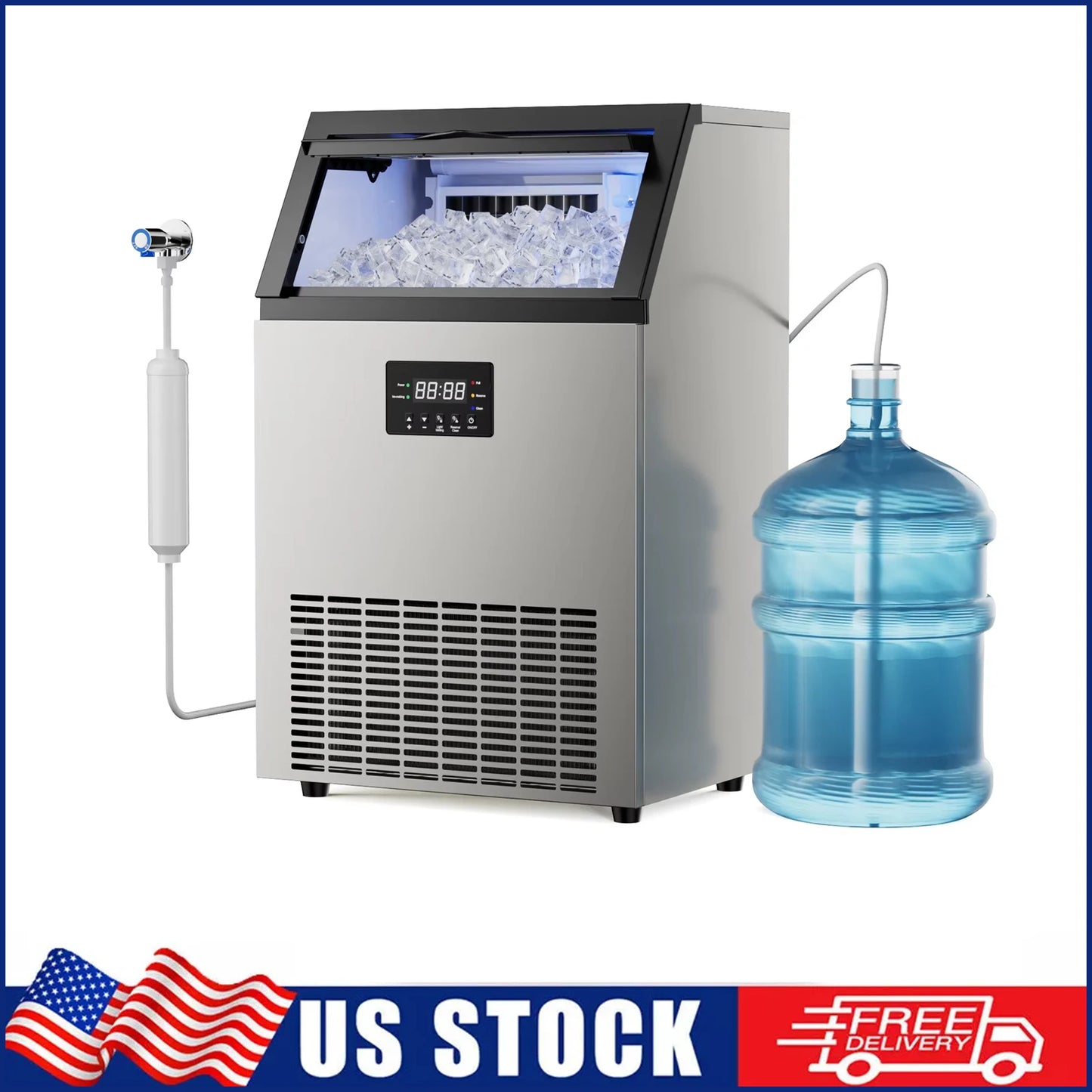 Commercial Ice Maker Machine Stainless Steel