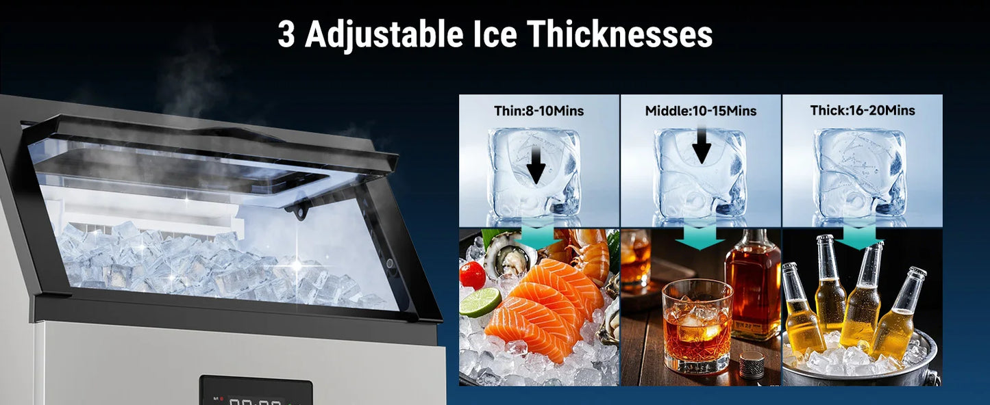 Commercial Ice Maker Machine Stainless Steel