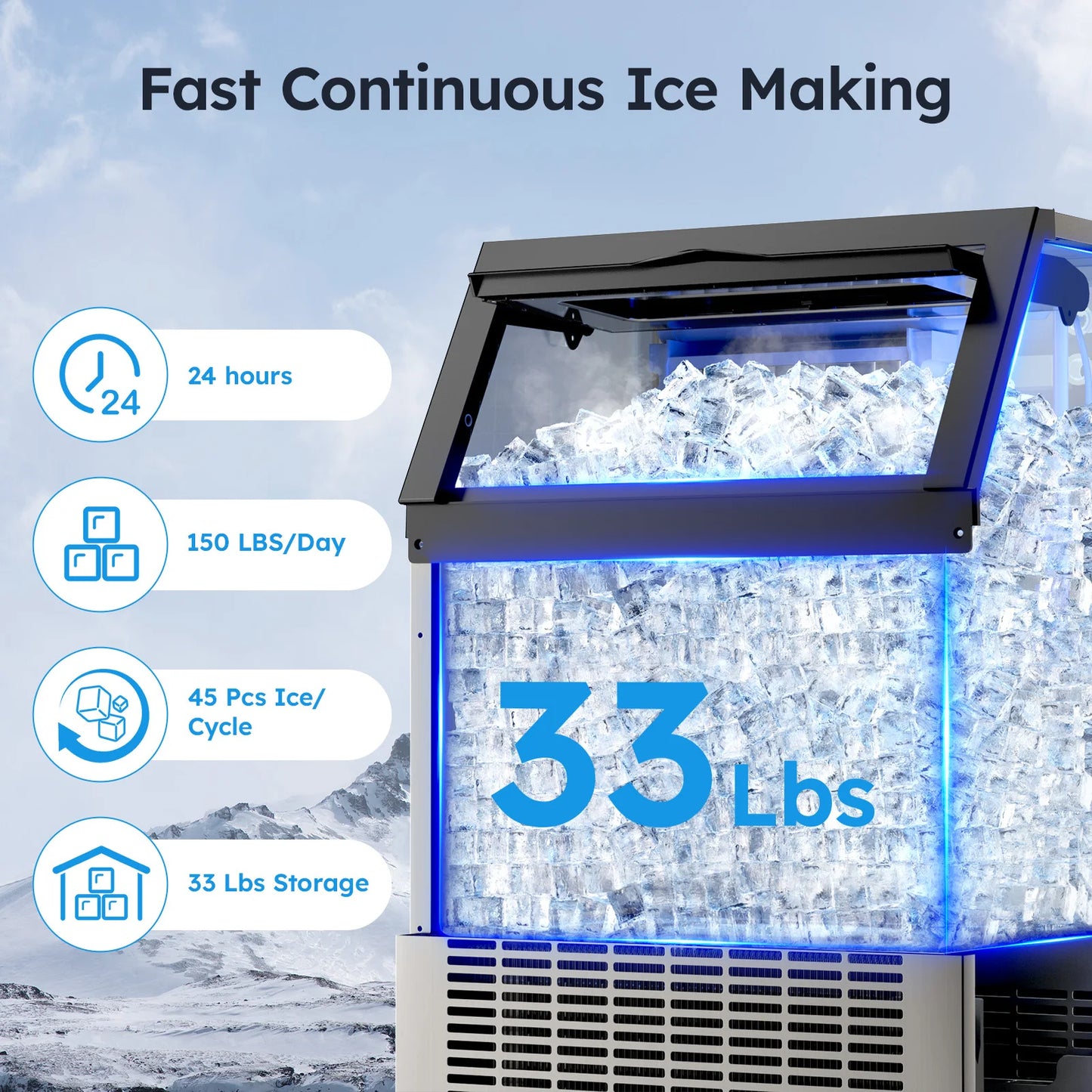 Commercial Ice Maker Machine Stainless Steel