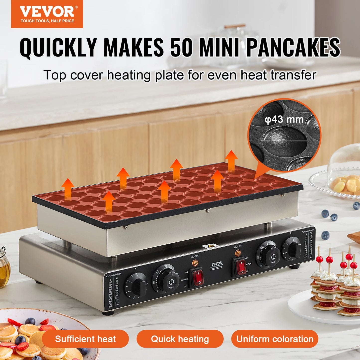 SucceBuy 50Pcs Mini Dutch Pancake Make
