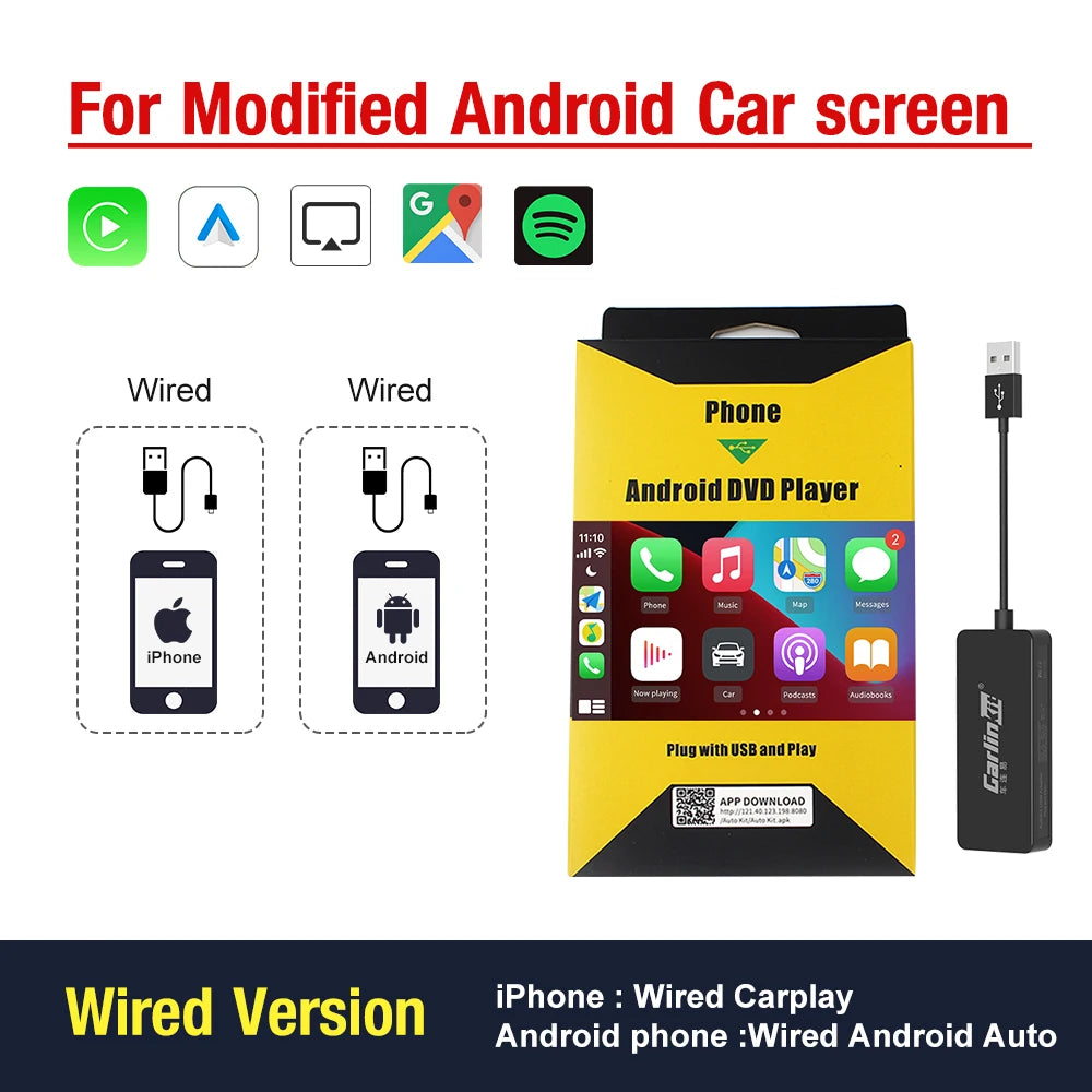 CarlinKit USB Wired/Wireless CarPlay Dongle