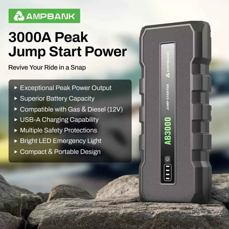 AMPBANK AB3000 12V Car Jump Starter Battery