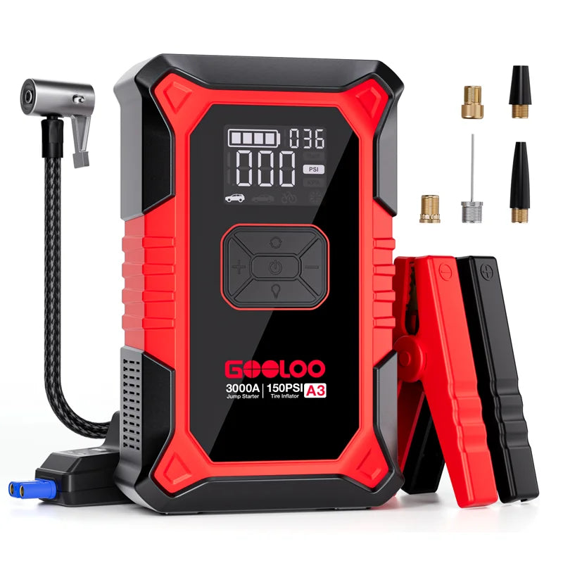 GOOLOO Jump Starter with Air Compressor