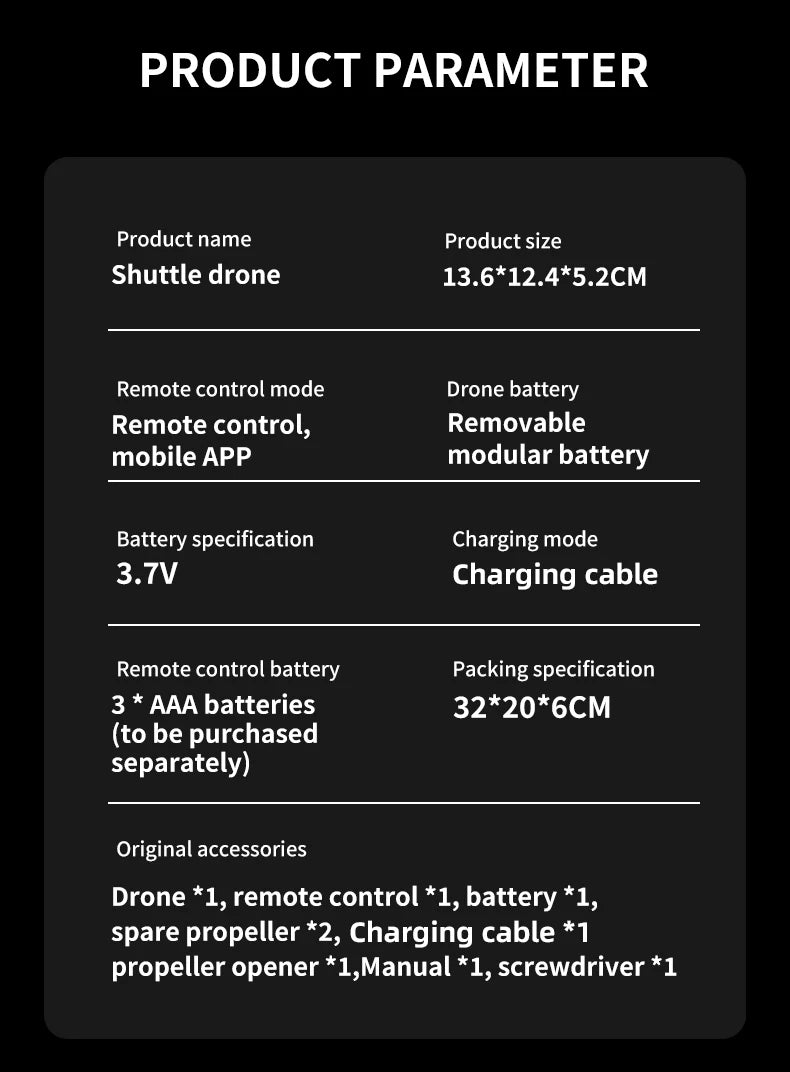 Remote Control Drone Camera Supports Photo Video