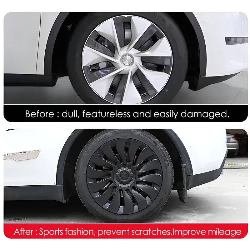 YIKUN 4PCS Wheel Cover for Tesla Model Y 19 Inch