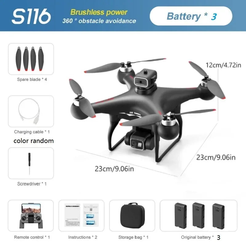 MAX Drone Professional 3 Batteries 8K Dual Camera Optica