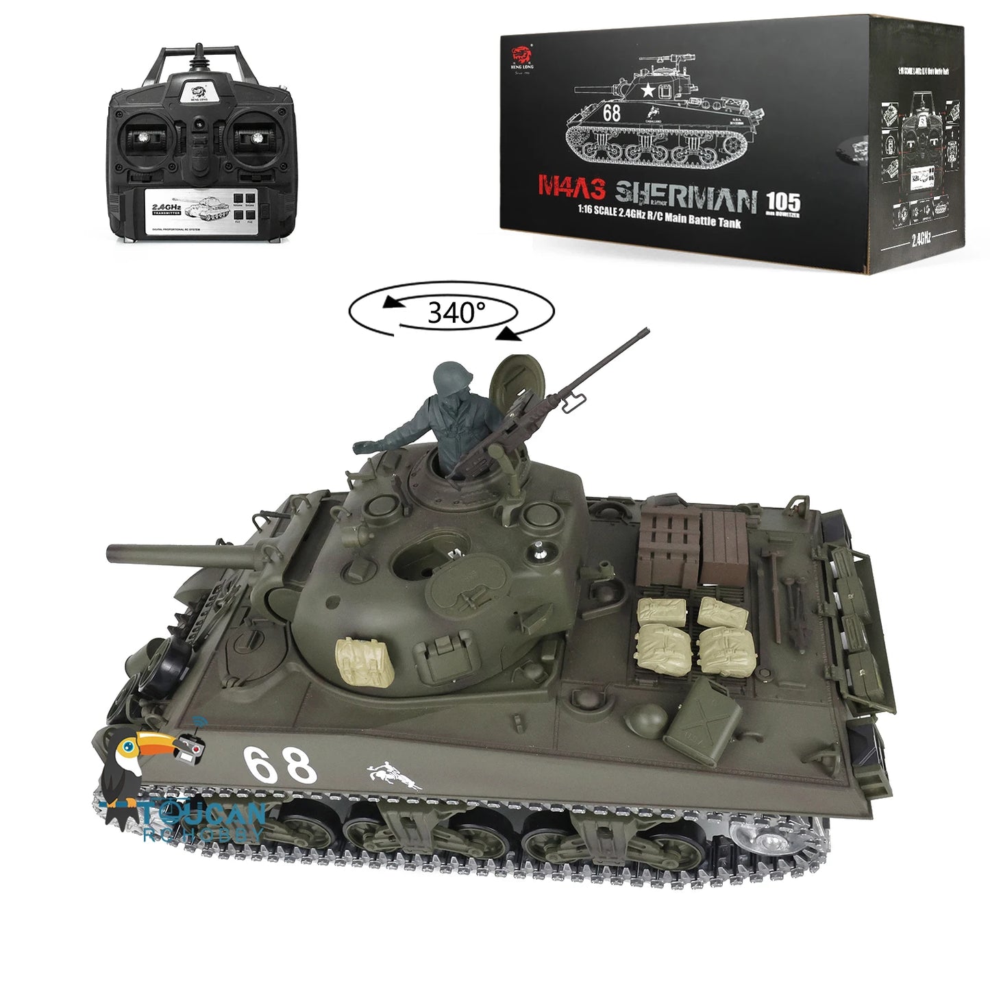 RC Tank 7.0 Upgraded M4A3 Sherman