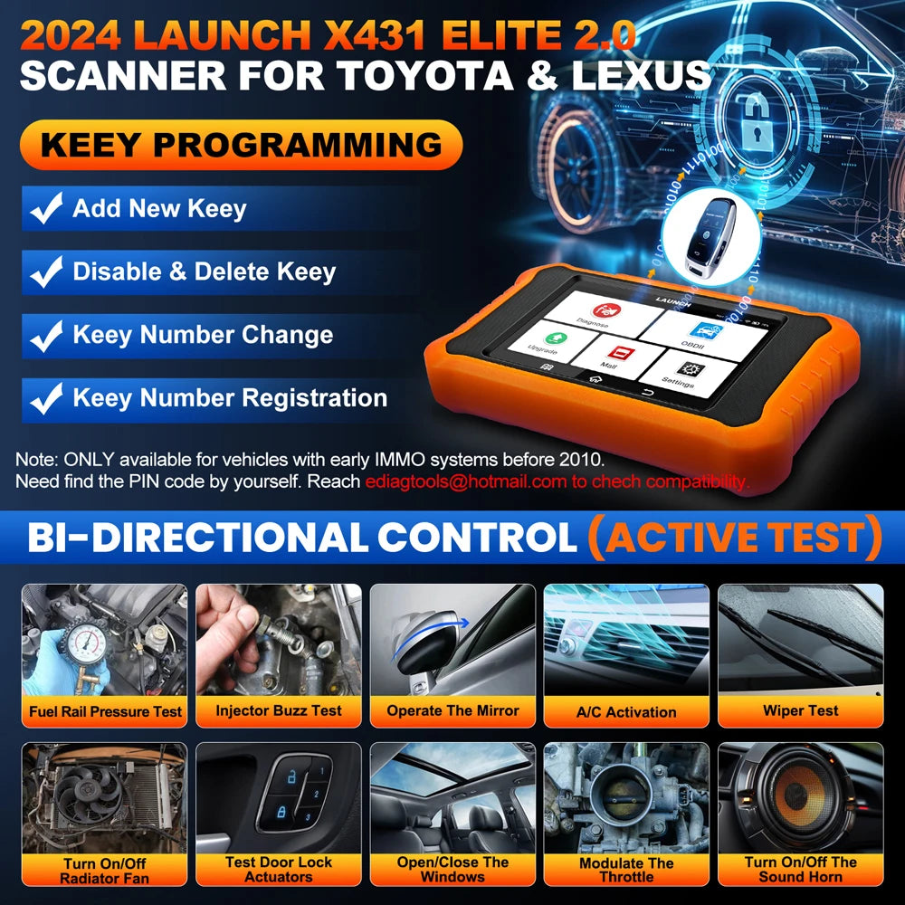 【for Toyota,Lexus】2025 LAUNCH X431 Elite V2.0