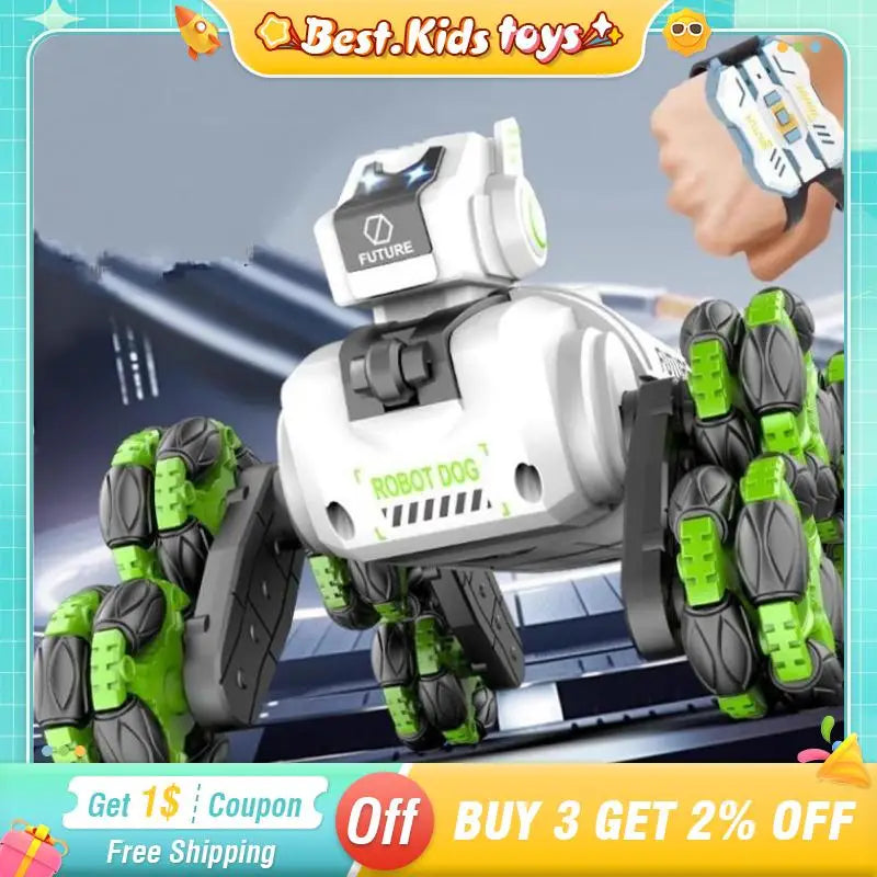 RC Robot Spray Dog Lights Music