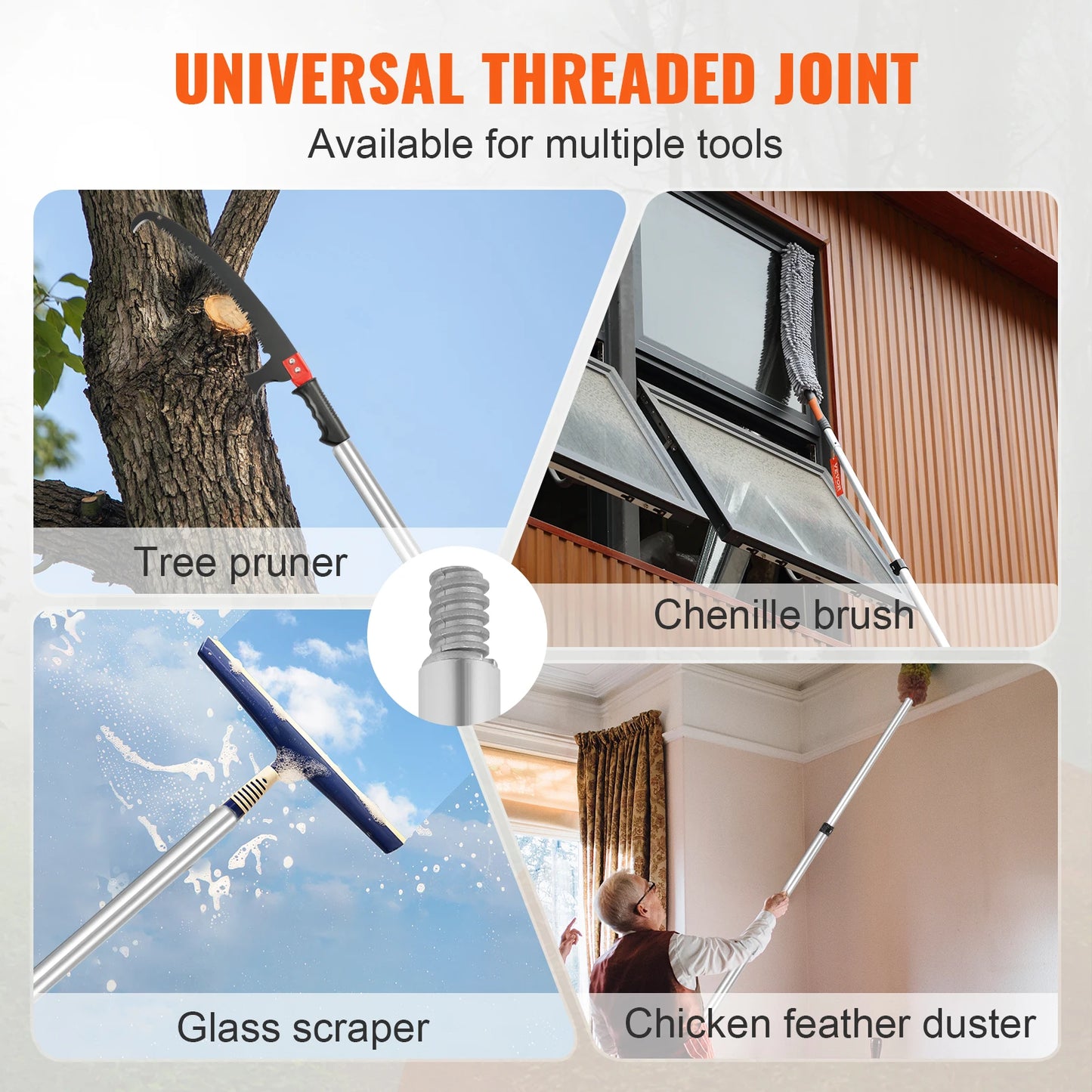 SucceBuy Manual Pole Saw Extendable Tree Pruner