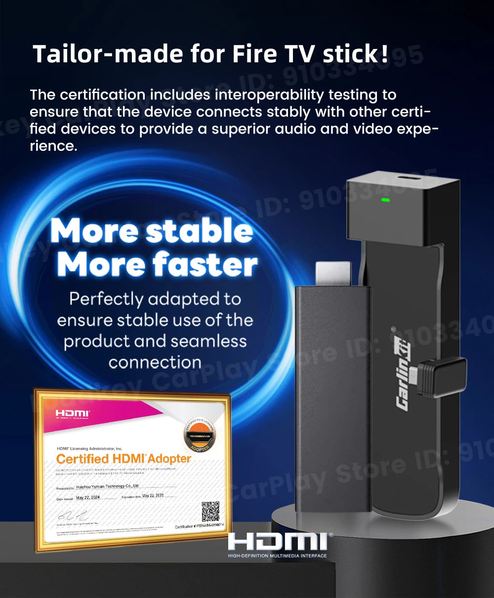 2025 New CarlinKit FireDrive Link For Amazon Fire TV Stick