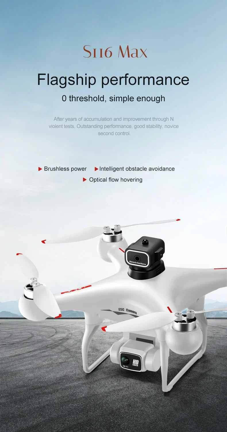 MAX Drone Professional 3 Batteries 8K Dual Camera Optica