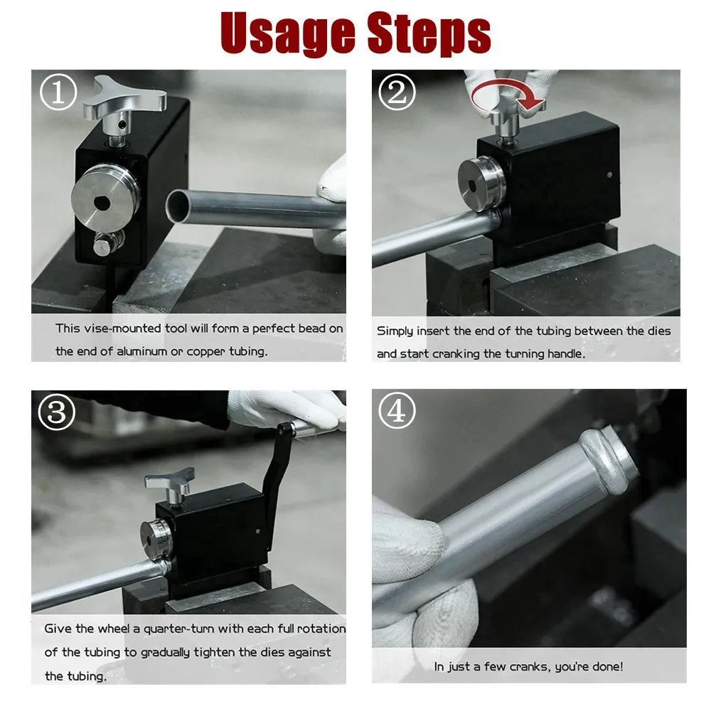 Pipe Tubing Beader Tool Manual Bead Roller