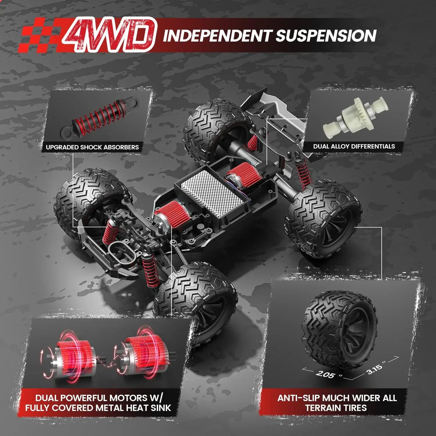 RC 4x4 Off-Road Monster, Kids/Adults.