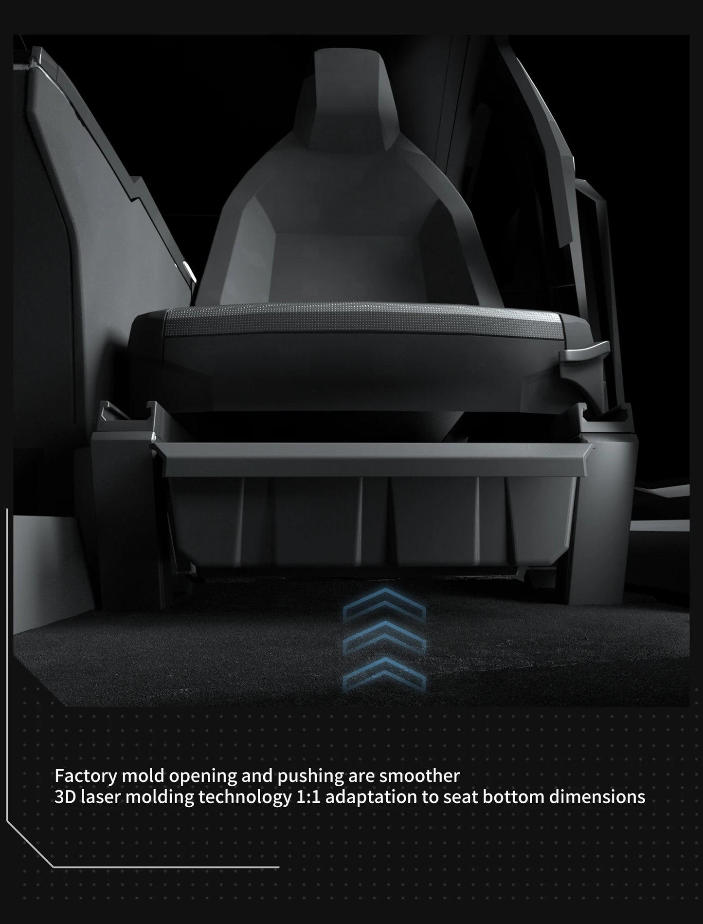 for Tesla Cybertruck Under Seat Storage Box
