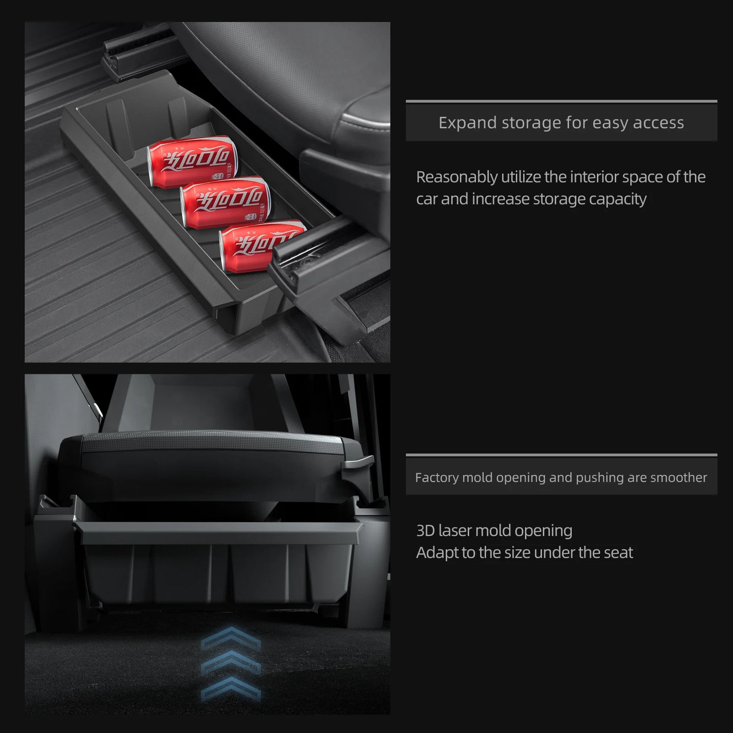 for Tesla Cybertruck Under Seat Storage Box