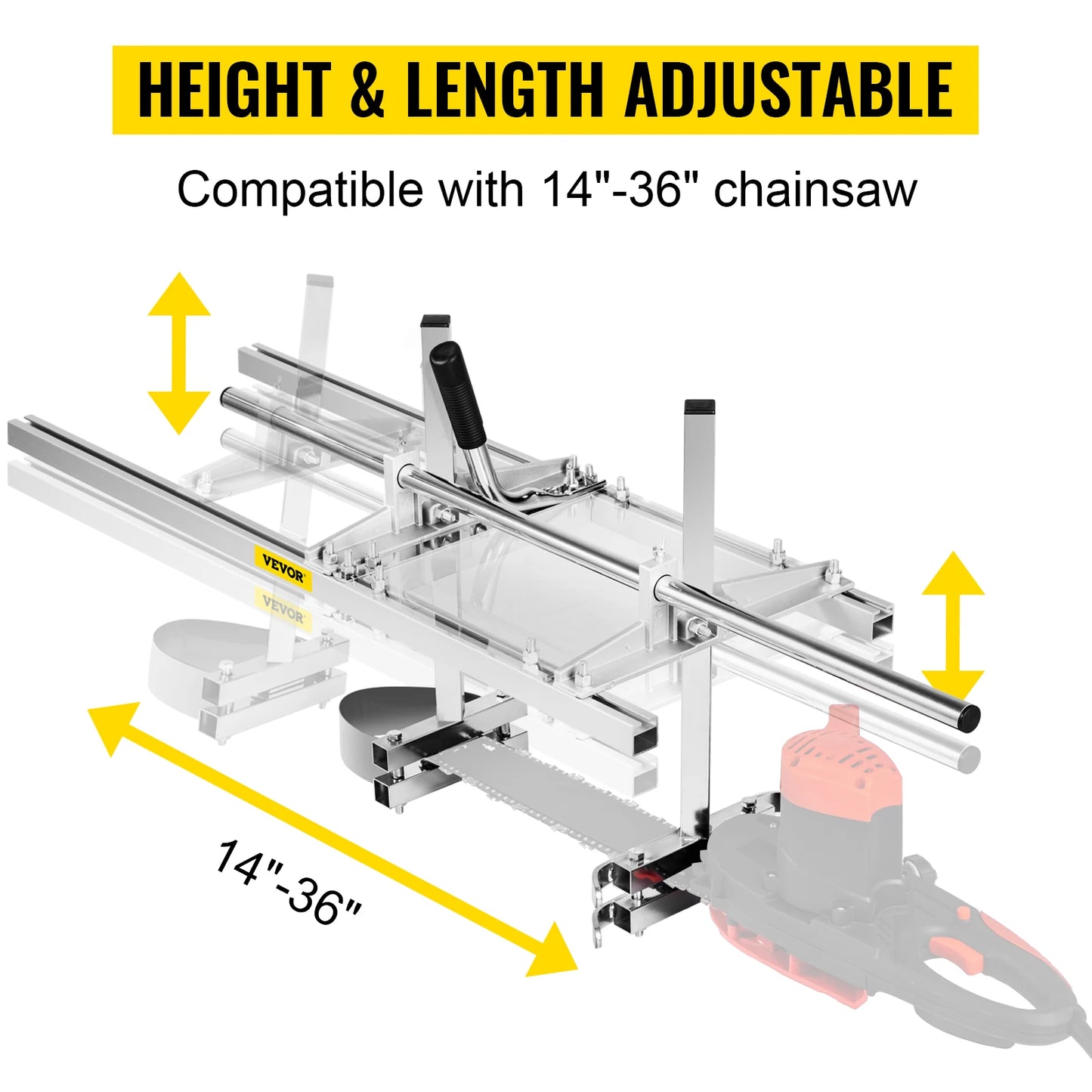 SucceBuy Chainsaw Mill Planking Milling 24 36 48 In Guide Ba