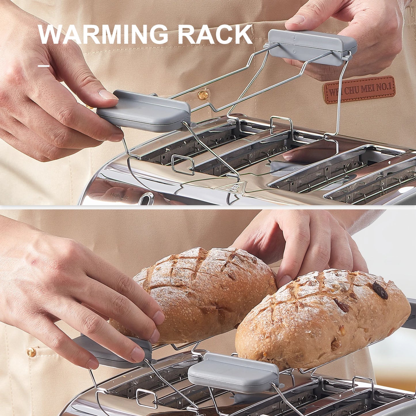 Toaster 4 Slice, Extra Wide Slots, Stainless Steel