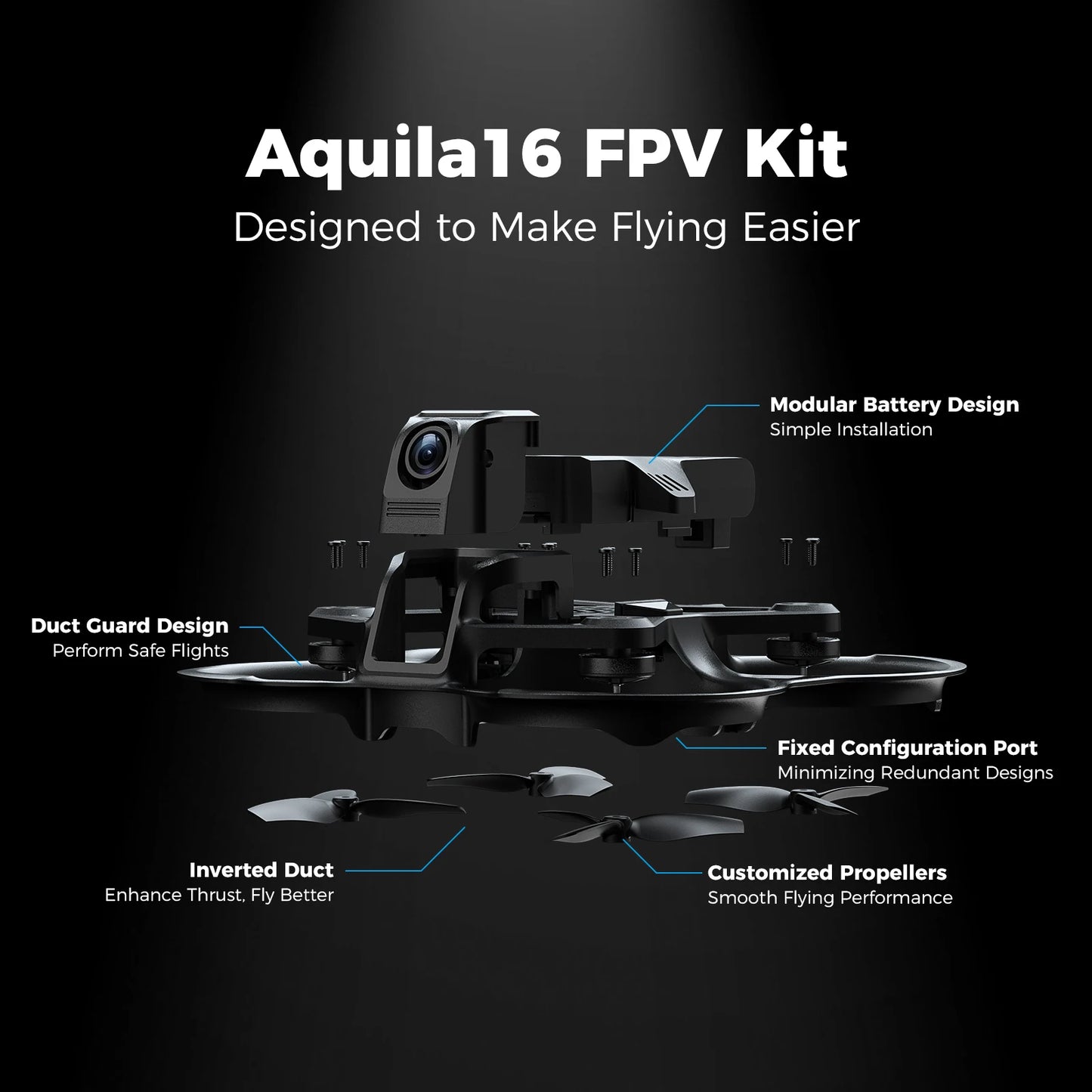 Kit Brushless Racing Drone Professional Quadcopter Indoo