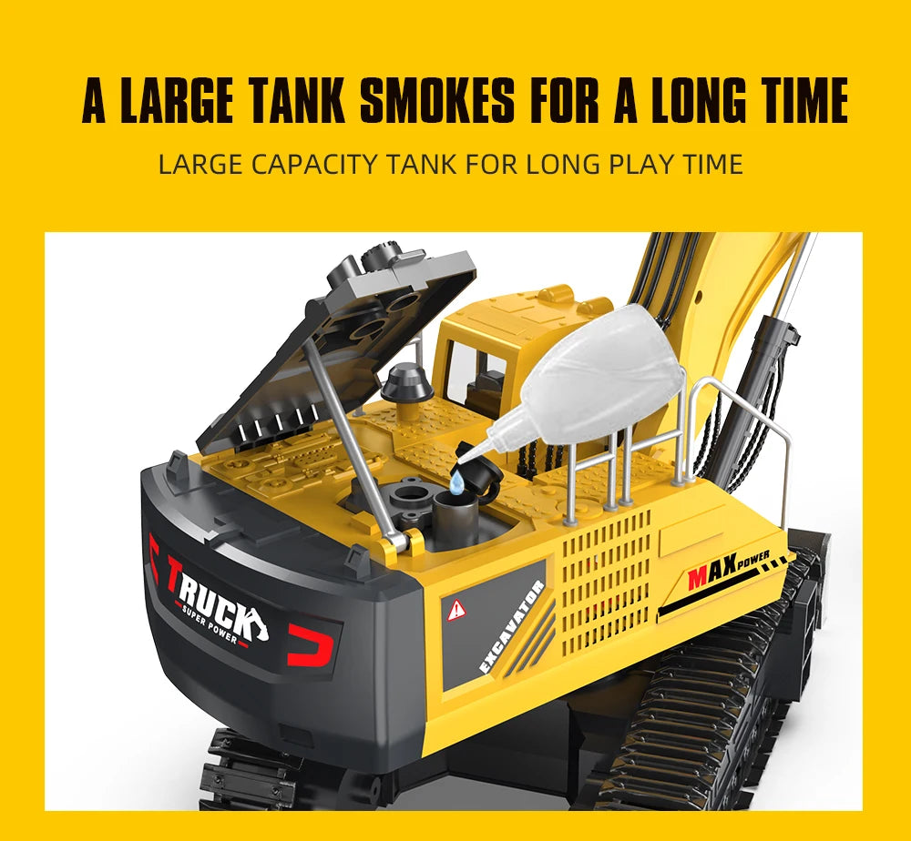 RC Spray Excavator Truck Simulation Sound Led