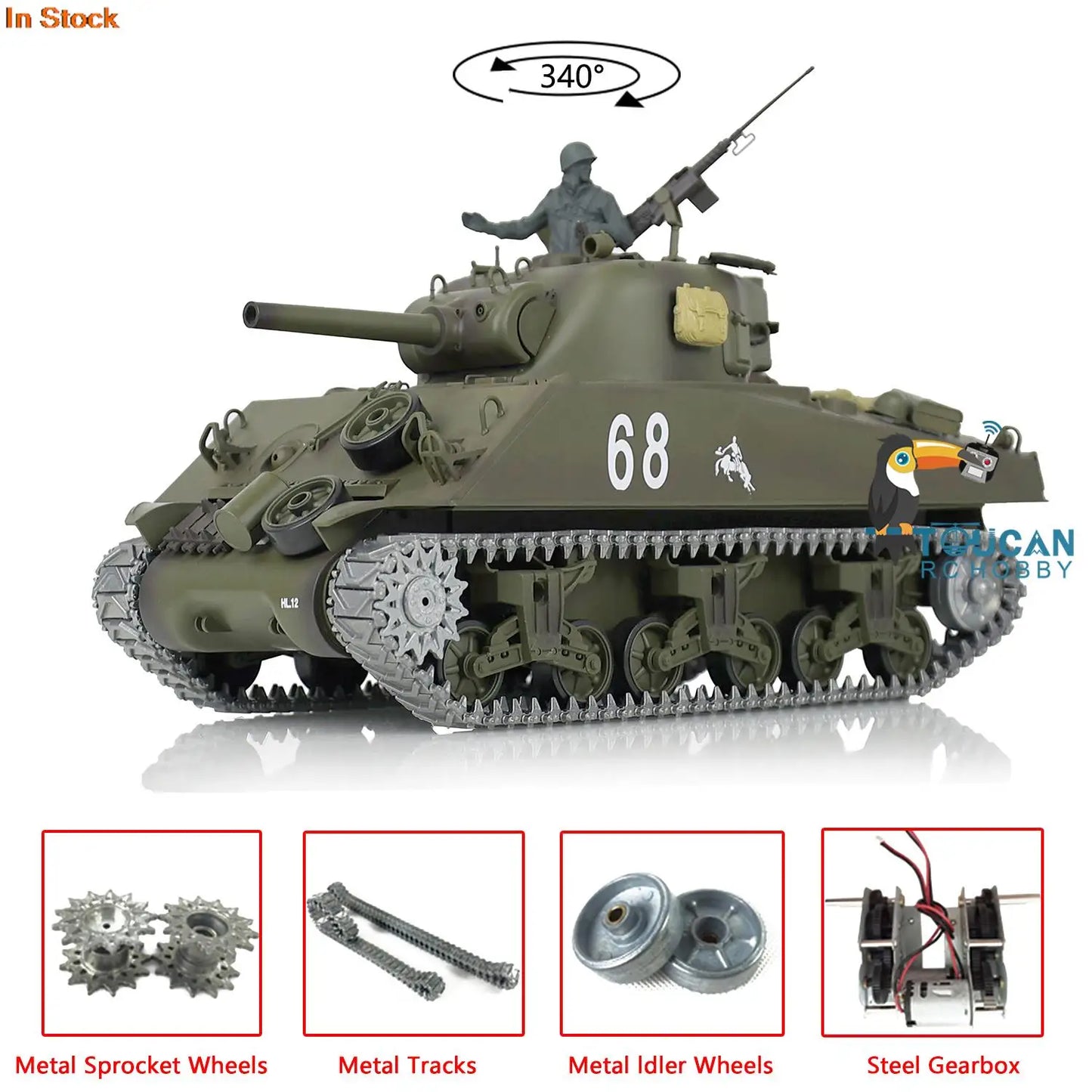 RC Tank 7.0 Upgraded M4A3 Sherman