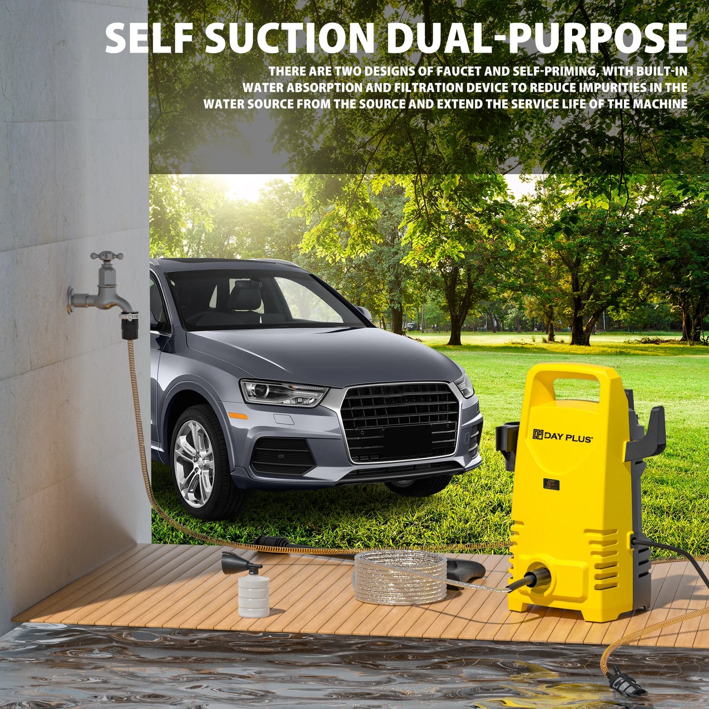1800W 1.6GPM Electric Power Washer with 3-in-1 Nozzle