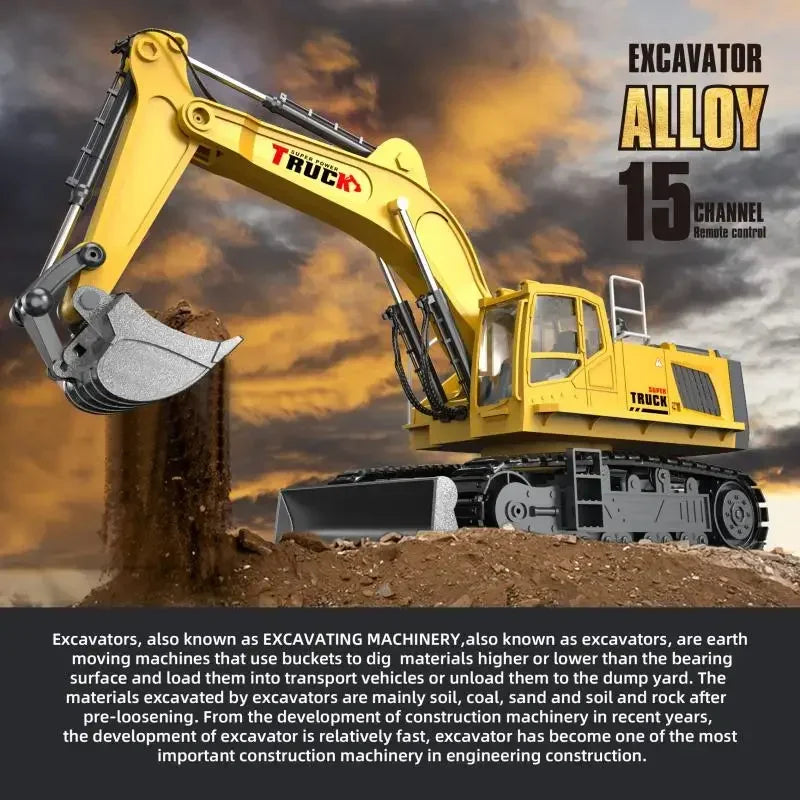 RC Spray Excavator Truck Simulation Sound Led