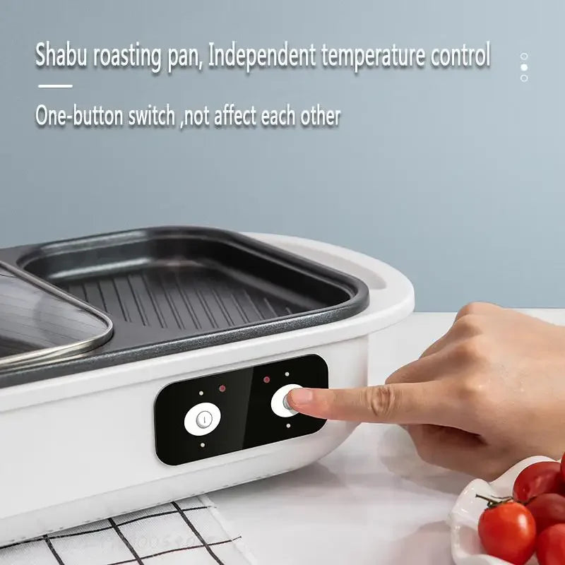 2 in 1 Electric Multi Cooker Shabu Pot and Griddle