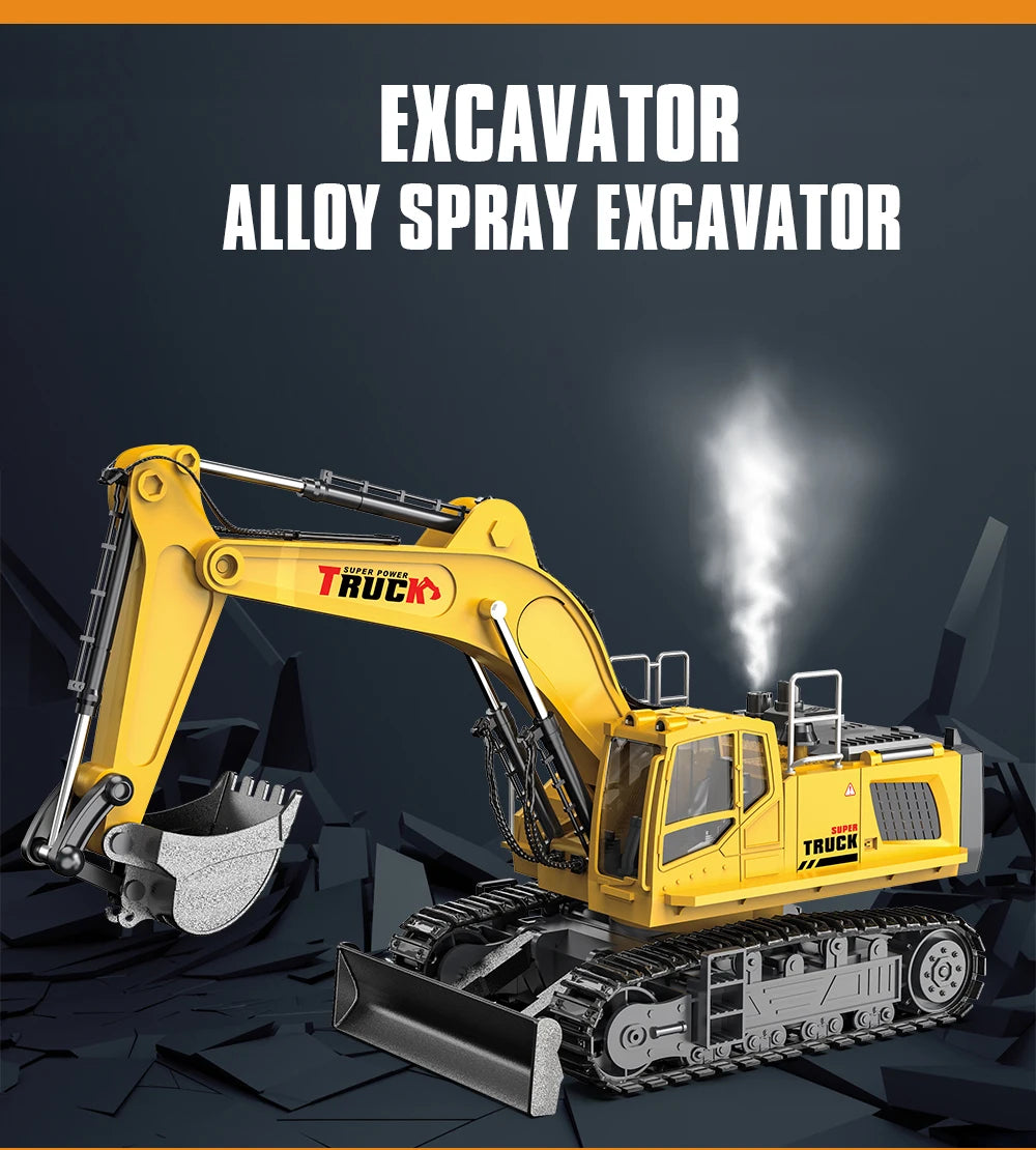 RC Spray Excavator Truck Simulation Sound Led