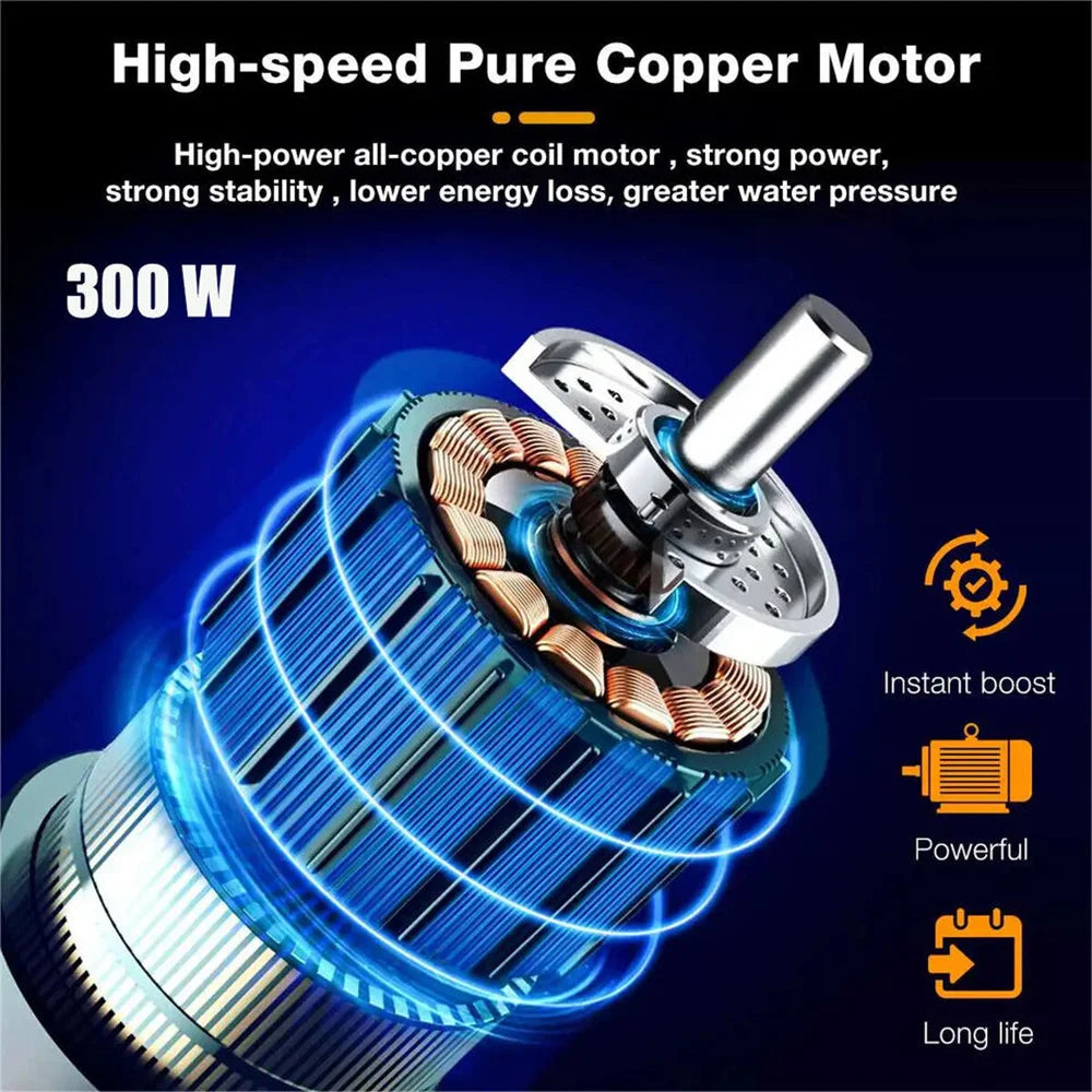 300W 30Bar Cordless High Pressure Car Washer Spray