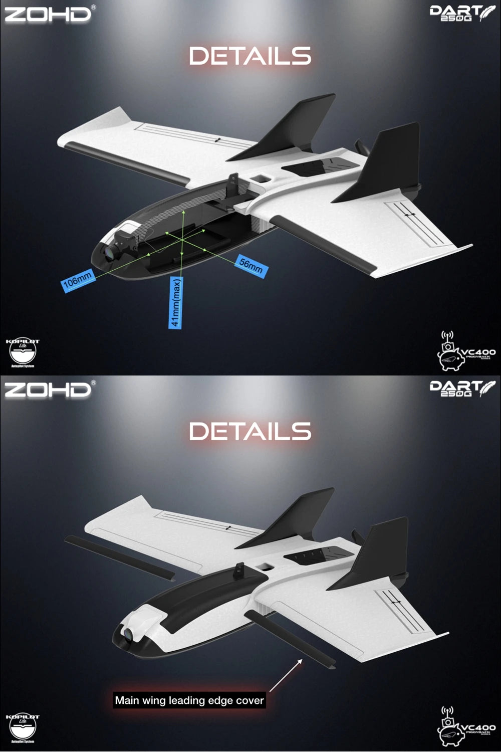 Sub-250 grams Sweep Forward Wing Airplane