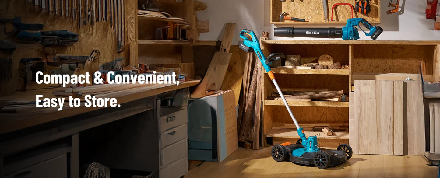 Seesii Electric String Trimmer Leaf Blower Combo