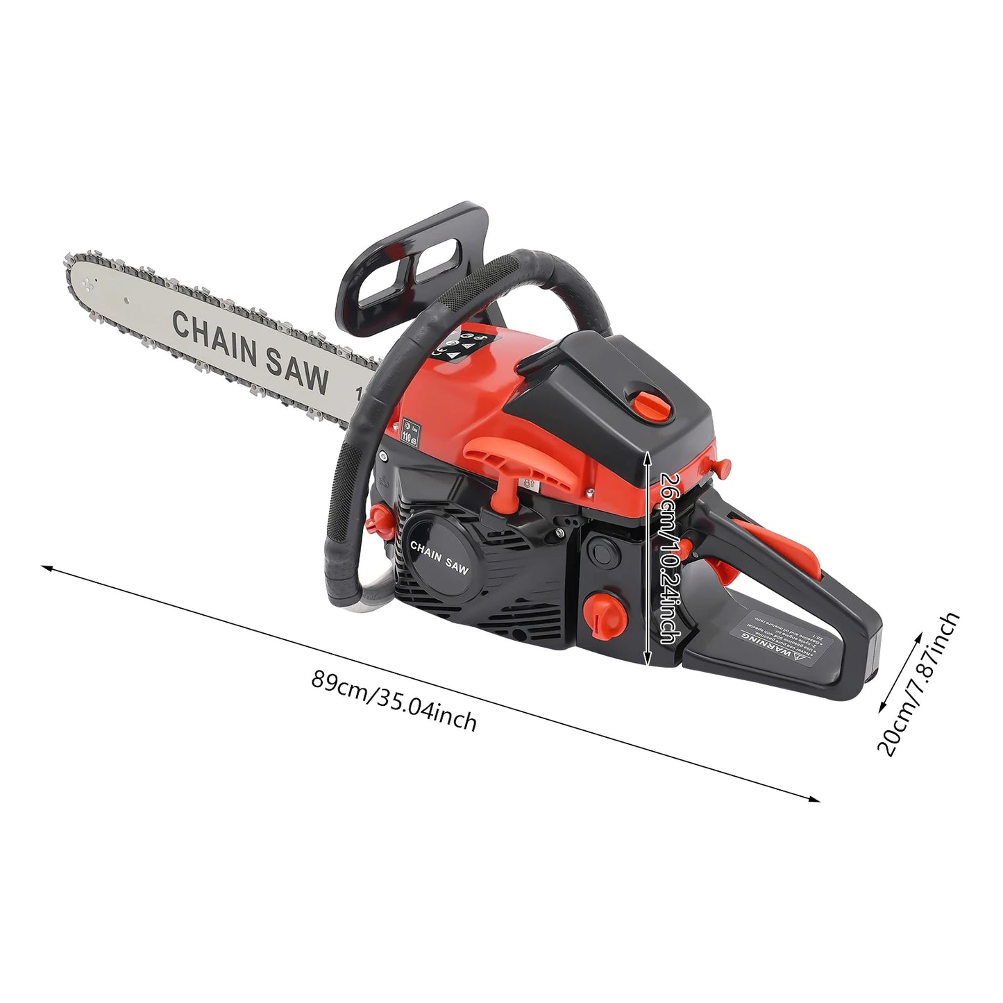 18 Inch Gasoline Chainsaw 58cc Handheld