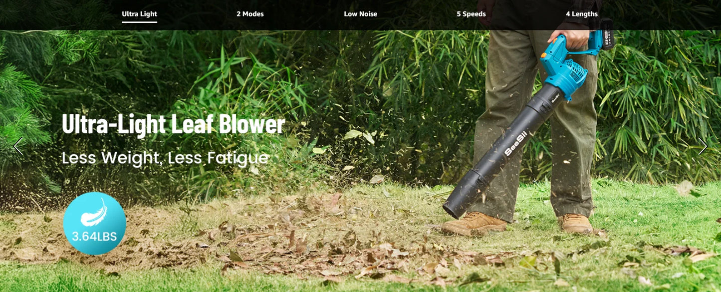 Seesii Electric String Trimmer Leaf Blower Combo