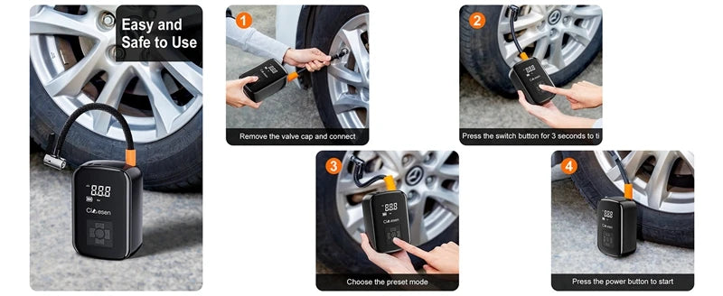 Car Wireless Air Pump 150PSI Portable Electric Tire I