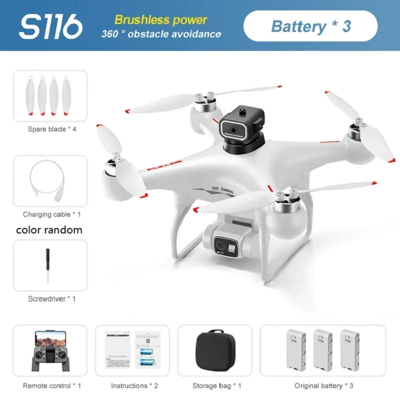 MAX Drone Professional 3 Batteries 8K Dual Camera Optica