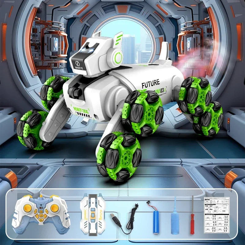 RC Robot Spray Dog Lights Music