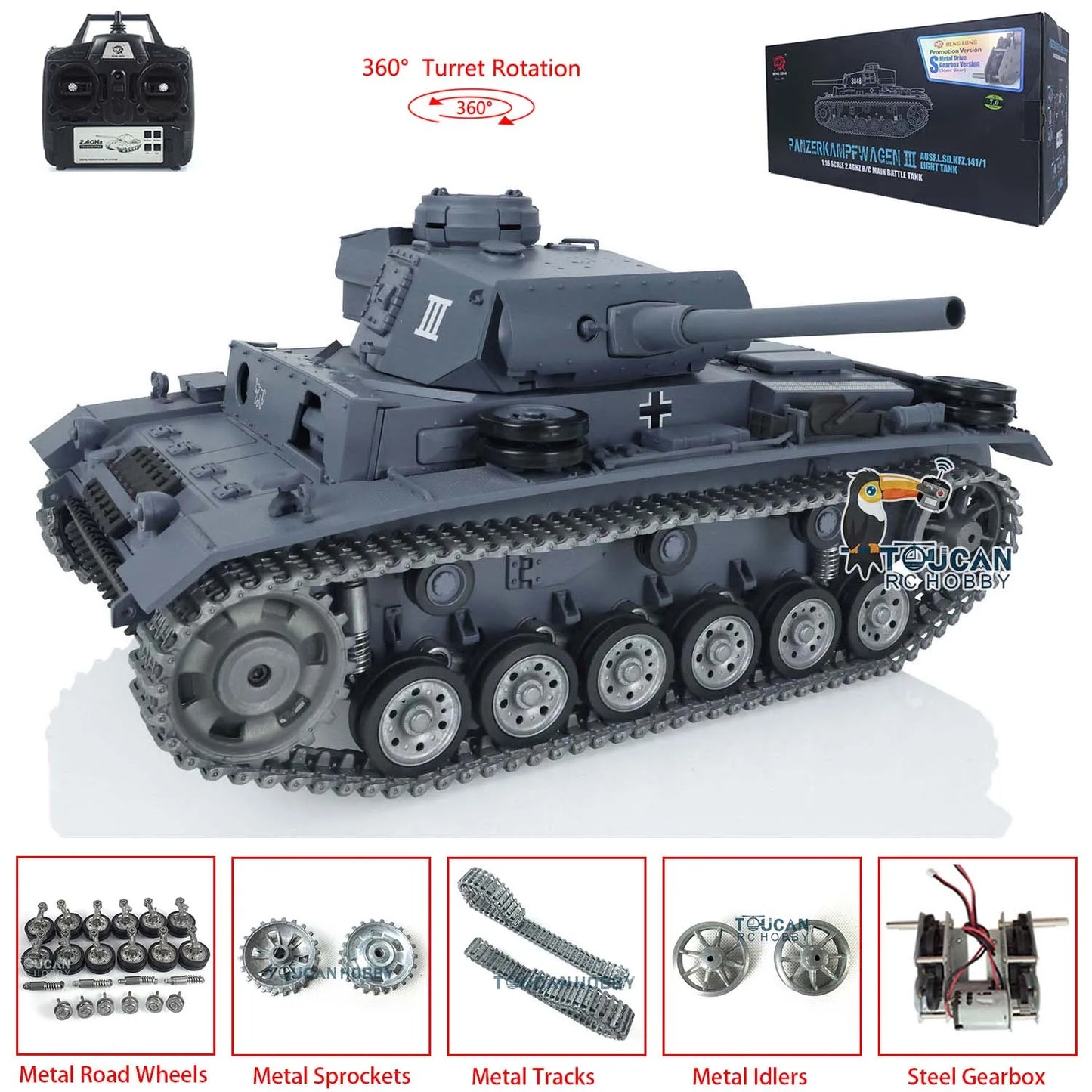 RC Tank Panzer Custom Metal Tracks Wheels