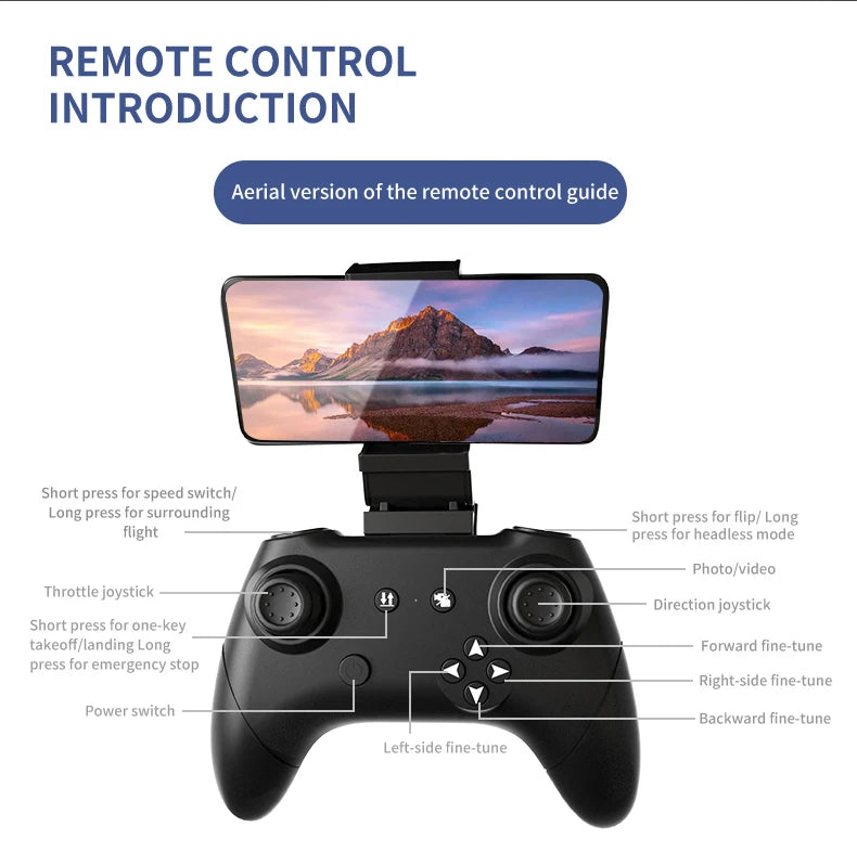 Remote Control Drone Camera Supports Photo Video