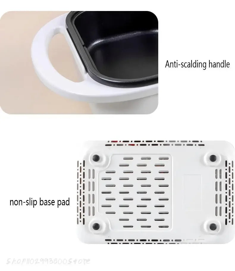 2 in 1 Electric Multi Cooker Shabu Pot and Griddle