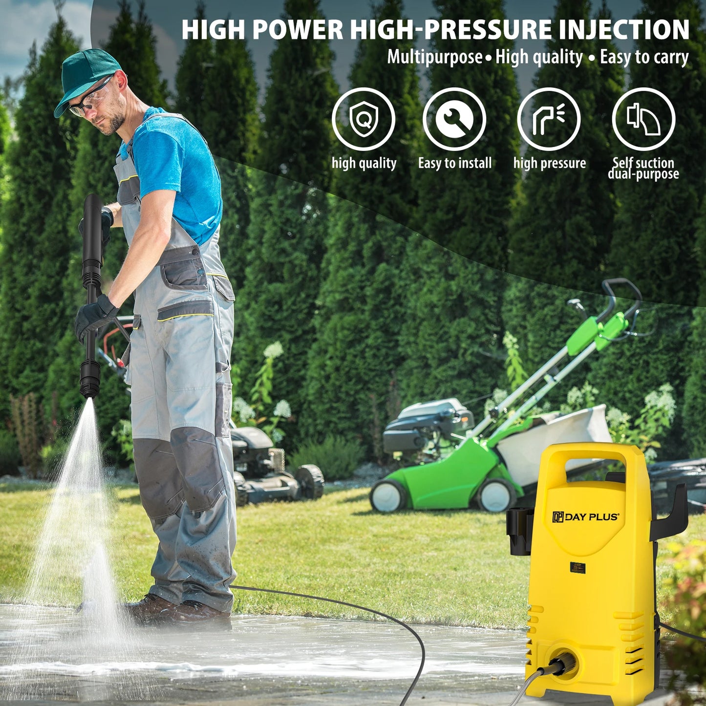 1800W 1.6GPM Electric Power Washer with 3-in-1 Nozzle