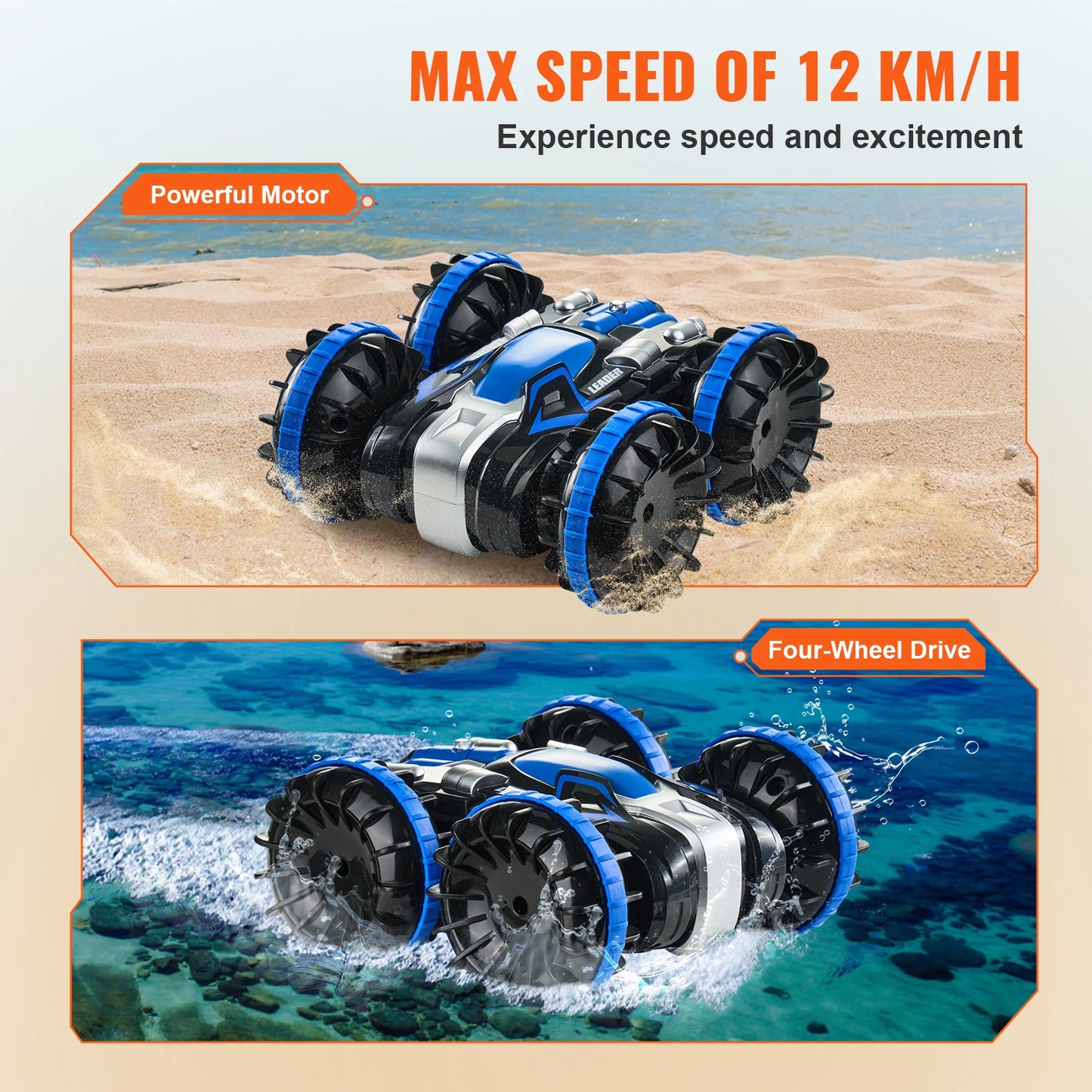 Amphibious RC Car Boat Electric Remote Control