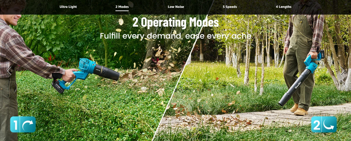 Seesii Electric String Trimmer Leaf Blower Combo