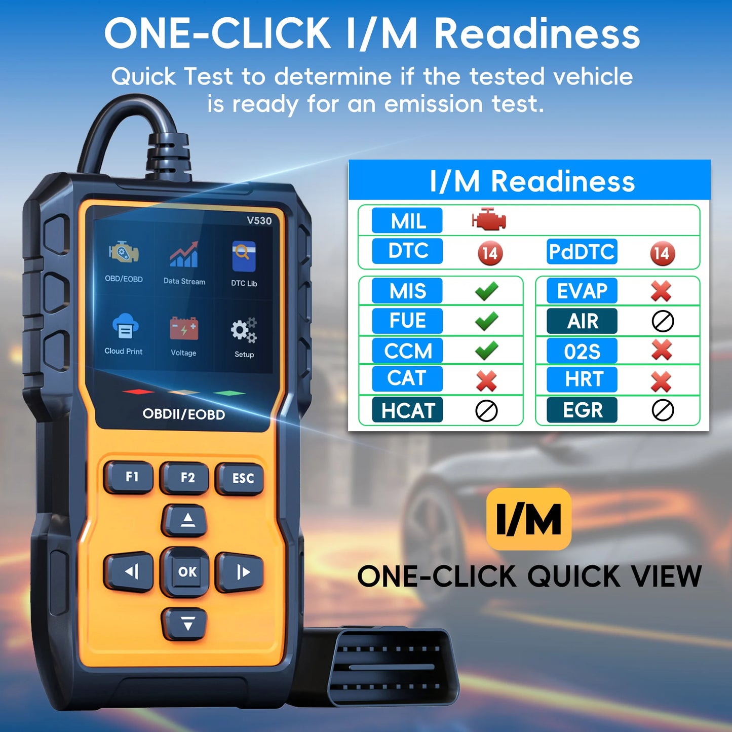 Professional OBD2 Scanner Diagnostic Tool, Check Engine
