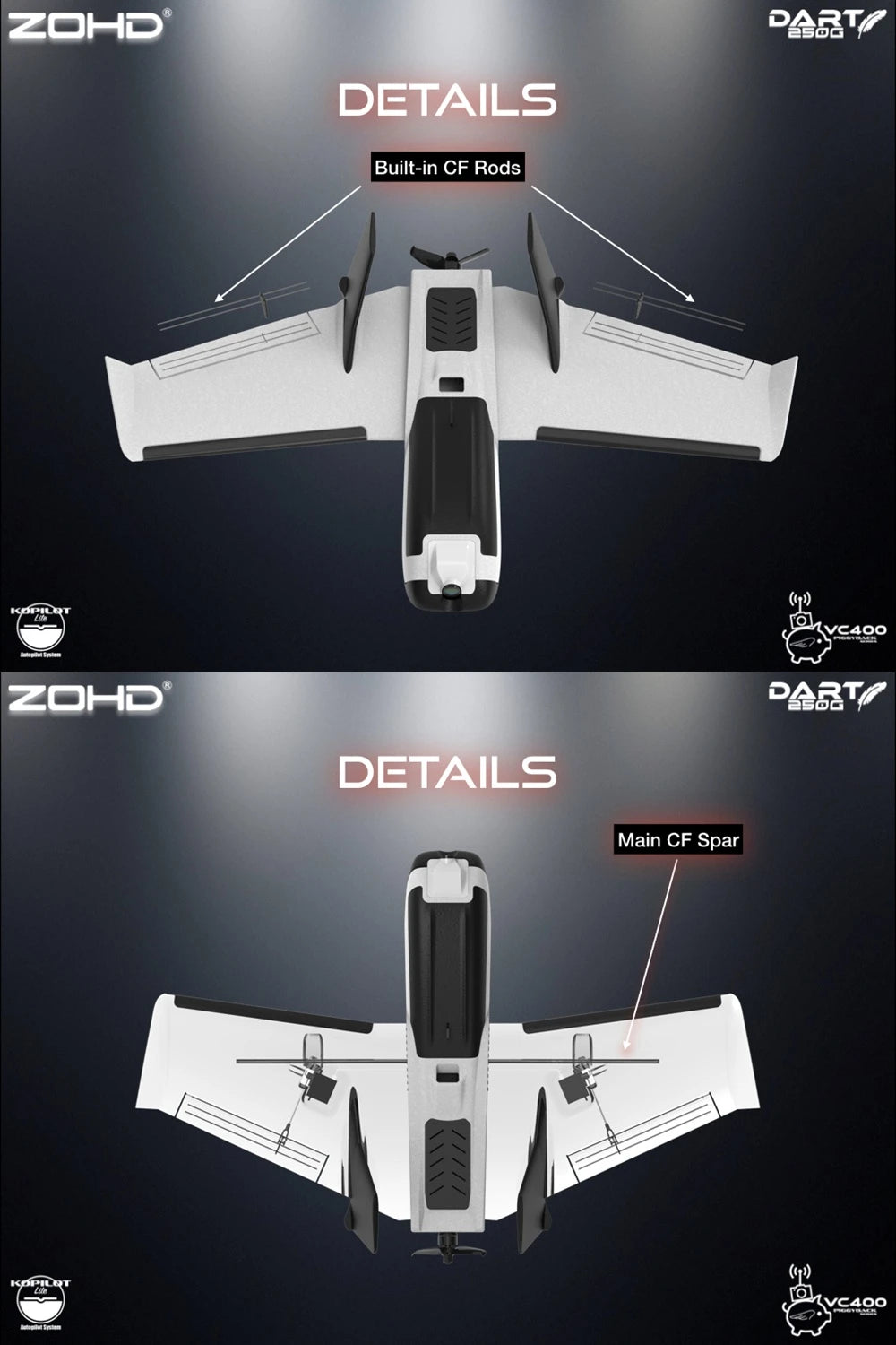 Sub-250 grams Sweep Forward Wing Airplane