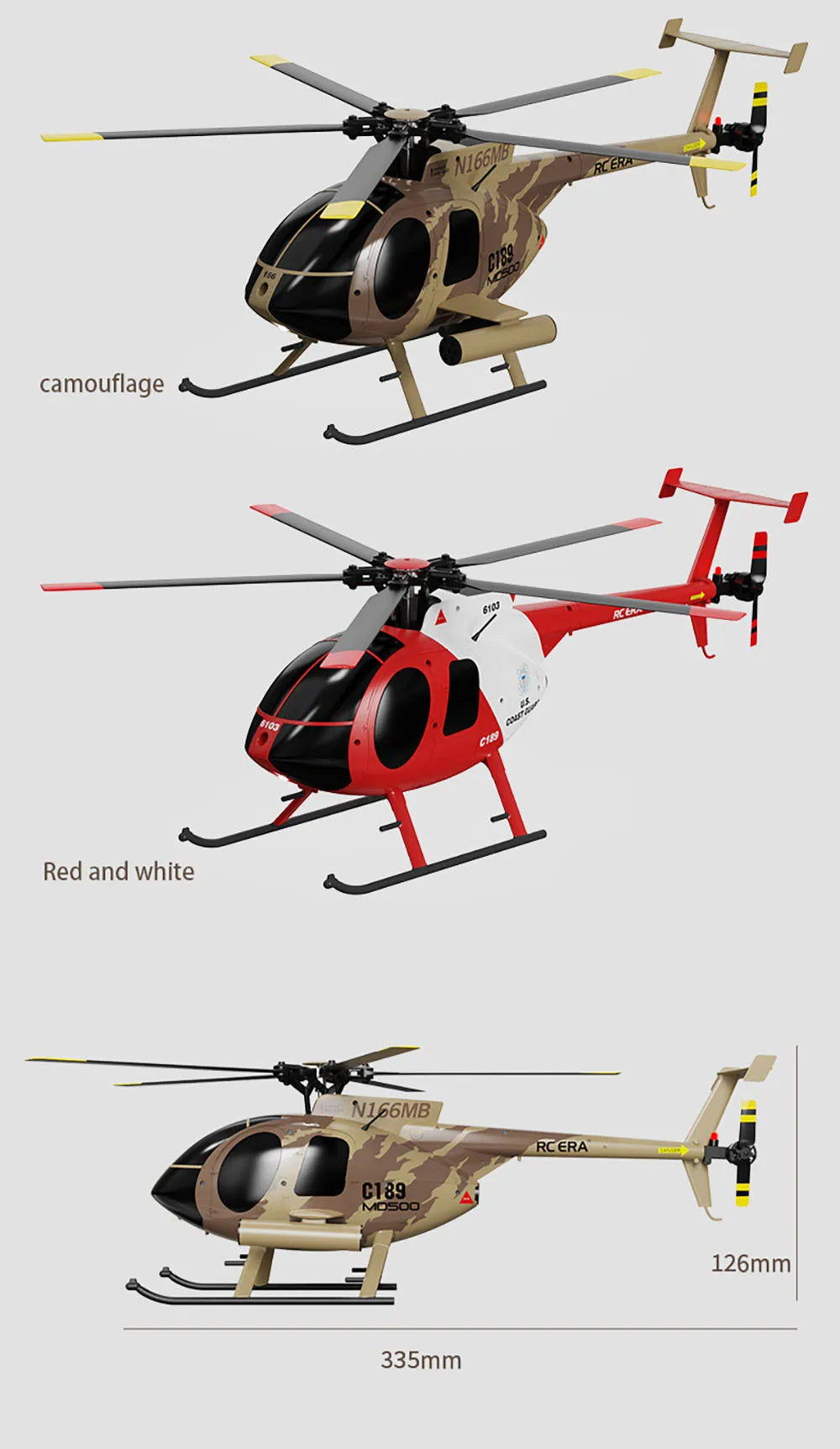 RC Fixed Height Single Blade Flybarless Helicopter