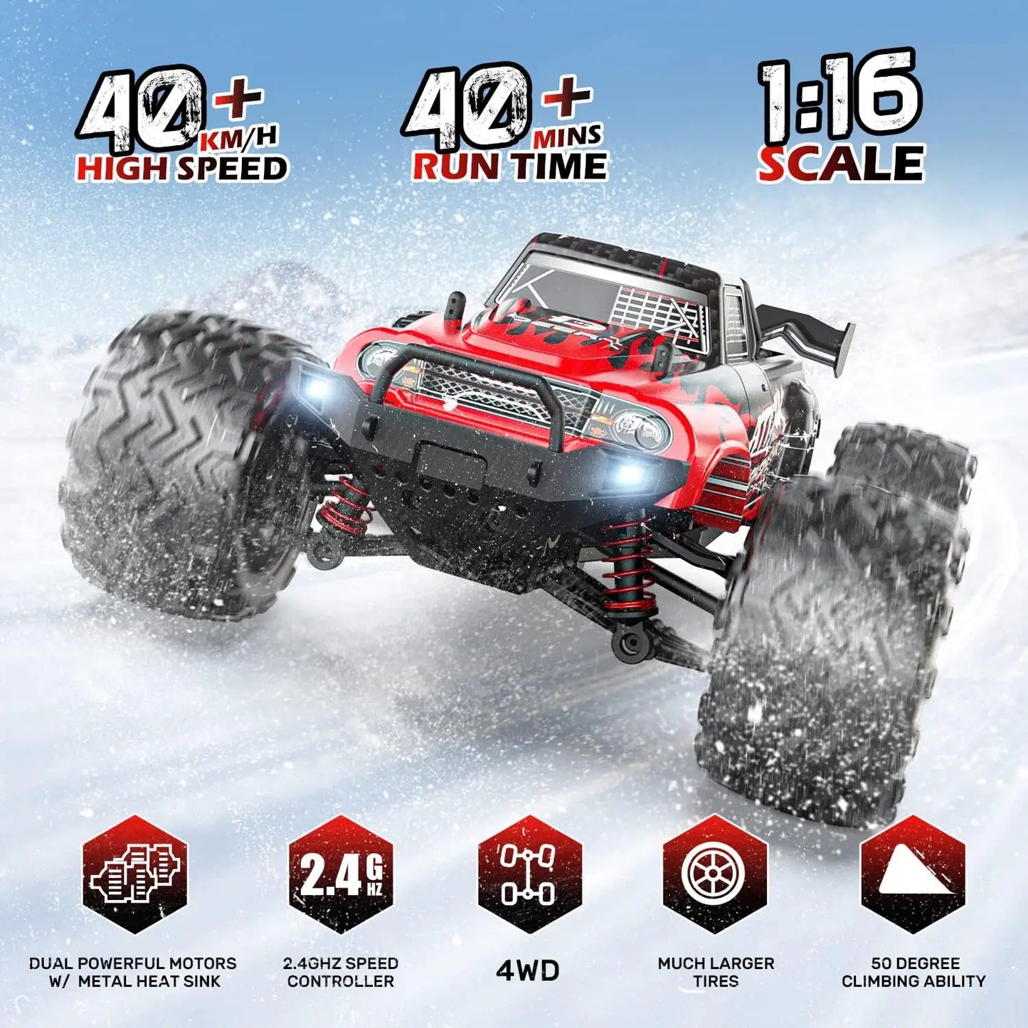 RC 4x4 Off-Road Monster, Kids/Adults.